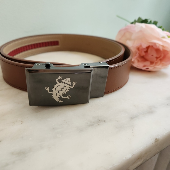 Nexbelt Ratchet Belt Brown Leather Size 1 3/8” x 23"-36" Troon North Golf Club - Picture 1 of 10